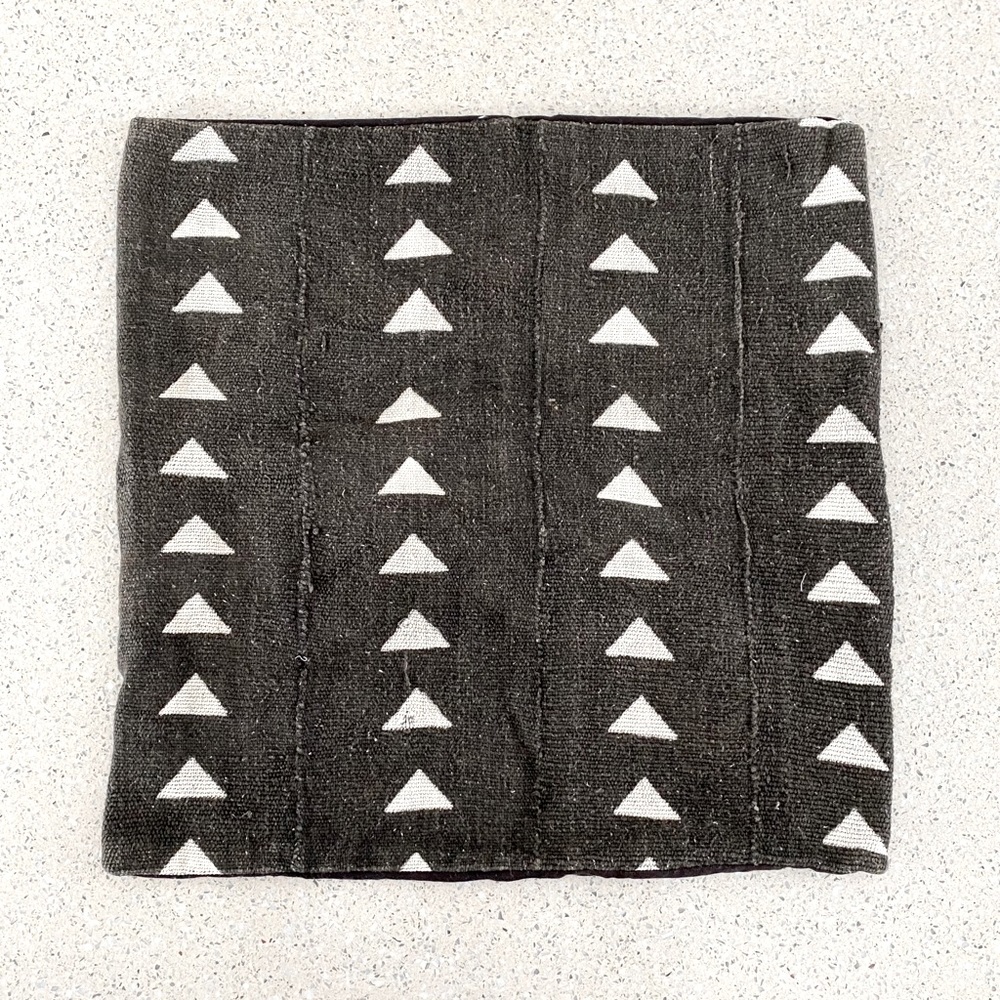 Mudcloth Pillow Cover Black